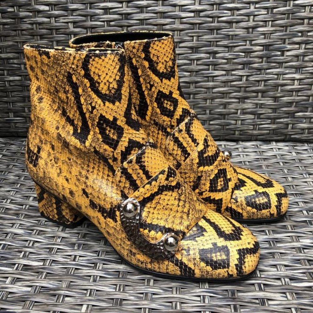 Proenza Schouler Python Leather Loafer Ankle Boot… - image 1